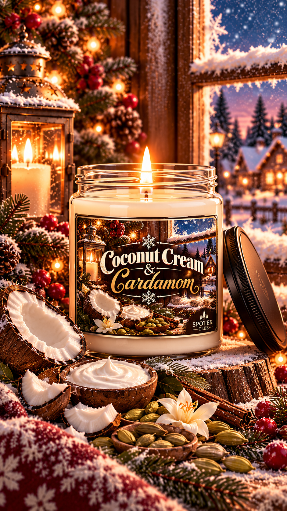 Coconut Cream & Cardamom - Nostalgic Christmas Soy Candle