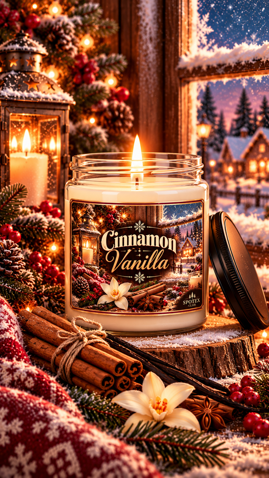 Cinnamon Vanilla - Nostalgic Christmas Soy Candle